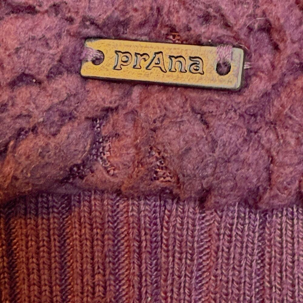 Prana Permafrost Jacket Fleece Zip Teddy Plush Ribbed Sz XL Deep Mauve Pink Warm - Picture 11 of 13